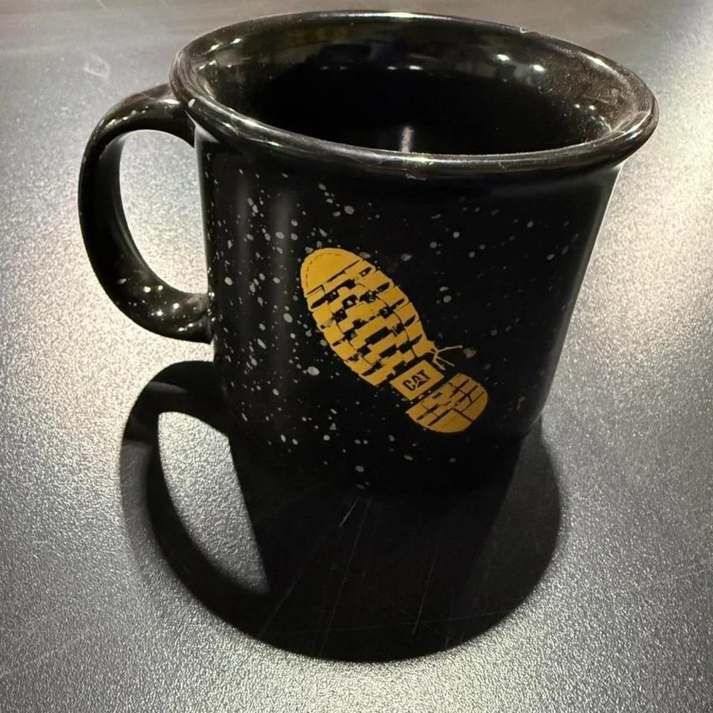 CAT Speckled Ceramic Campfire Mug